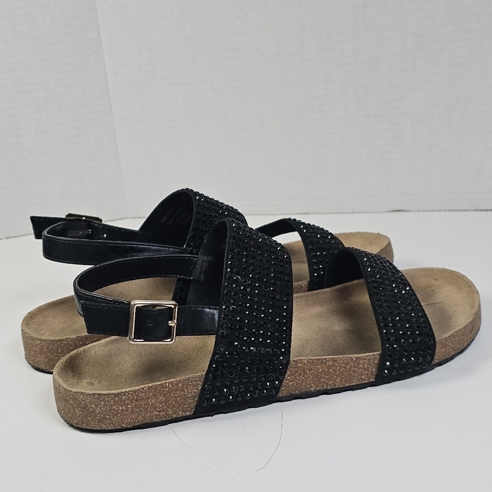 Aldo Black Rhinestone Sandals - Picture 2 of 10